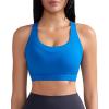imageRUNNING GIRL Sports Bras for Women Racerback Molded Cup Sports Bra with Sewn in Pads for Workout Pilate and CasualBlue