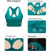 imageRUNNING GIRL Sports Bras for Women Racerback Molded Cup Sports Bra with Sewn in Pads for Workout Pilate and CasualTeal