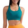 imageRUNNING GIRL Sports Bras for Women Racerback Molded Cup Sports Bra with Sewn in Pads for Workout Pilate and CasualTeal
