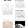 imageRUNNING GIRL Sports Bras for Women Racerback Molded Cup Sports Bra with Sewn in Pads for Workout Pilate and CasualWhite