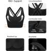imageRUNNING GIRL Sports Bras for WomenMedium Impact Criss Cross Back Molded Cup Running Bra with Sewn in PadsBlack
