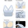 imageRUNNING GIRL Sports Bras for WomenMedium Impact Criss Cross Back Molded Cup Running Bra with Sewn in PadsGrey