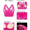 imageRUNNING GIRL Sports Bras for WomenMedium Impact Criss Cross Back Molded Cup Running Bra with Sewn in PadsHot Pink
