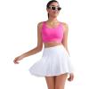 imageRUNNING GIRL Sports Bras for WomenMedium Impact Criss Cross Back Molded Cup Running Bra with Sewn in PadsHot Pink