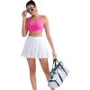 imageRUNNING GIRL Sports Bras for WomenMedium Impact Criss Cross Back Molded Cup Running Bra with Sewn in PadsHot Pink