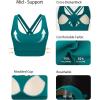 imageRUNNING GIRL Sports Bras for WomenMedium Impact Criss Cross Back Molded Cup Running Bra with Sewn in PadsTeal