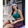 imageRUNNING GIRL Sports Bras for WomenMedium Impact Criss Cross Back Molded Cup Running Bra with Sewn in PadsTeal