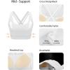 imageRUNNING GIRL Sports Bras for WomenMedium Impact Criss Cross Back Molded Cup Running Bra with Sewn in PadsWhite