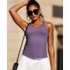 imageRUNNING GIRL Workout Tank Tops for Women Built in Shelf Bras PaddedSleeveless Gym Tops Athletic Yoga ShirtsEpurple