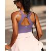 imageRUNNING GIRL Workout Tank Tops for Women Built in Shelf Bras PaddedSleeveless Gym Tops Athletic Yoga ShirtsEpurple