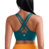 imageRUNNING GIRL Sports Bras for WomenMedium Impact Criss Cross Back Molded Cup Running Bra with Sewn in PadsTeal