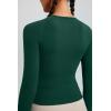 imageRUNNING GIRL Long Sleeve Yoga Shirts for Women Soft Fitted Seamless Stretchy Casual Crew Neck Athletic Basic ShirtAforest Green