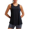 imageRUNNING GIRL Racerback Running Yoga Athletic Tank Tops for Women Sleeveless Workout Tank Tops Woman Tennis ShirtsBblack