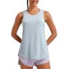 imageRUNNING GIRL Racerback Running Yoga Athletic Tank Tops for Women Sleeveless Workout Tank Tops Woman Tennis ShirtsBgrey