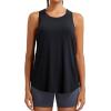 imageRUNNING GIRL Racerback Running Yoga Athletic Tank Tops for Women Sleeveless Workout Tank Tops Woman Tennis ShirtsBlack