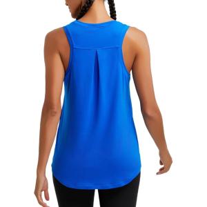 imageRUNNING GIRL Racerback Running Yoga Athletic Tank Tops for Women Sleeveless Workout Tank Tops Woman Tennis ShirtsBblue