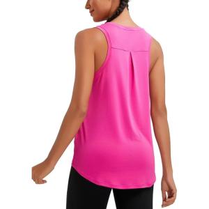 imageRUNNING GIRL Racerback Running Yoga Athletic Tank Tops for Women Sleeveless Workout Tank Tops Woman Tennis ShirtsBrose Red