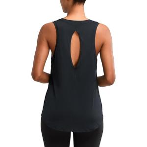 imageRUNNING GIRL Racerback Running Yoga Athletic Tank Tops for Women Sleeveless Workout Tank Tops Woman Tennis ShirtsCblack
