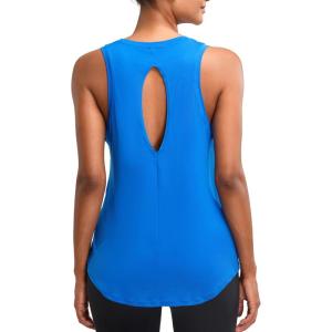 imageRUNNING GIRL Racerback Running Yoga Athletic Tank Tops for Women Sleeveless Workout Tank Tops Woman Tennis ShirtsCblue