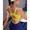 imageRUNNING GIRL High Impact Sports Bras for WomenRacerback Running Bra Workout Crop Tank Tops Longline Sports Bra Push upDyellow