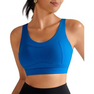 imageRUNNING GIRL High Impact Sports Bras for WomenRacerback Running Bra Workout Crop Tank Tops Longline Sports Bra Push upDcerulean Blue