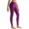imageRUNNING GIRL Leggings for Women 25quot Inseam High Waisted Compression Buttery Soft Yoga Pants with PocketsPlum