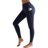 imageRUNNING GIRL Leggings for Women 25quot Inseam High Waisted Compression Buttery Soft Yoga Pants with PocketsNavy Blue