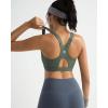 imageRUNNING GIRL High Impact Sports Bras for Women High Support Molded Cups Adjustable Straps Sports Bra with Sewn in PadsDark Green