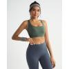 imageRUNNING GIRL High Impact Sports Bras for Women High Support Molded Cups Adjustable Straps Sports Bra with Sewn in PadsDark Green