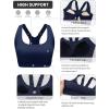 imageRUNNING GIRL High Impact Sports Bras for Women High Support Molded Cups Adjustable Straps Sports Bra with Sewn in PadsNavy Blue