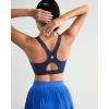 imageRUNNING GIRL High Impact Sports Bras for Women High Support Molded Cups Adjustable Straps Sports Bra with Sewn in PadsNavy Blue