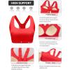imageRUNNING GIRL High Impact Sports Bras for Women High Support Molded Cups Adjustable Straps Sports Bra with Sewn in PadsRed