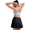 imageRUNNING GIRL Light Impact Sports Bras for Women Molded Cup Thin Strappy Sports Bra with Sewn in PadsGrey