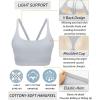 imageRUNNING GIRL Light Impact Sports Bras for Women Molded Cup Thin Strappy Sports Bra with Sewn in PadsGrey