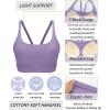 imageRUNNING GIRL Light Impact Sports Bras for Women Molded Cup Thin Strappy Sports Bra with Sewn in PadsMisty Purple