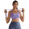 imageRUNNING GIRL Light Impact Sports Bras for Women Molded Cup Thin Strappy Sports Bra with Sewn in PadsMisty Purple
