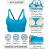 imageRUNNING GIRL Light Impact Sports Bras for Women Molded Cup Thin Strappy Sports Bra with Sewn in PadsPale Blue