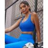 imageRUNNING GIRL Padded Sports Bras for WomenScoop Neck Racerback Sports Bra Medium Support Workout Yoga BraCerulean Blue