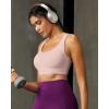 imageRUNNING GIRL Padded Sports Bras for WomenScoop Neck Racerback Sports Bra Medium Support Workout Yoga BraFlush Pink