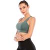 imageRUNNING GIRL Sports Bras for WomenPadded Sports Bra Tank Top Sexy Crisscross Back High Impact Longline Workout Yoga Bra1ash Green