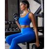 imageRUNNING GIRL Sports Bras for WomenPadded Sports Bra Tank Top Sexy Crisscross Back High Impact Longline Workout Yoga BraCerulean Blue