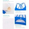 imageRUNNING GIRL Sports Bras for WomenPadded Sports Bra Tank Top Sexy Crisscross Back High Impact Longline Workout Yoga BraCerulean Blue