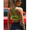 imageRUNNING GIRL Sports Bras for WomenPadded Sports Bra Tank Top Sexy Crisscross Back High Impact Longline Workout Yoga BraElectric Lemon