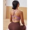 imageRUNNING GIRL Sports Bras for WomenPadded Sports Bra Tank Top Sexy Crisscross Back High Impact Longline Workout Yoga BraPurple