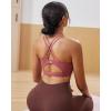 imageRUNNING GIRL Sports Bras for WomenPadded Sports Bra Tank Top Sexy Crisscross Back High Impact Longline Workout Yoga BraRose Red