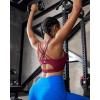 imageRUNNING GIRL Sports Bras for WomenPadded Sports Bra Tank Top Sexy Crisscross Back High Impact Longline Workout Yoga BraWinedred