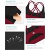 imageRUNNING GIRL Sports Bras for WomenPadded Sports Bra Tank Top Sexy Crisscross Back High Impact Longline Workout Yoga BraWinedred