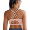 imageRUNNING GIRL Sports Bras for WomenPadded Sports Bra Tank Top Sexy Crisscross Back High Impact Longline Workout Yoga BraPink