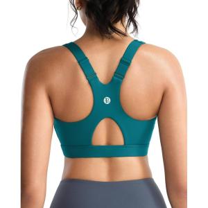 imageRUNNING GIRL High Impact Sports Bras for Women High Support Molded Cups Adjustable Straps Sports Bra with Sewn in PadsStorm Teal