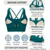 imageRUNNING GIRL High Impact Sports Bras for Women High Support Running Sports Bra Moulded Cup Strappy Sports BrasAvgreen